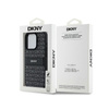 Kožené pouzdro DKNY Mono Stripe & Metal Logo - iPhone 15 Pro (černé)
