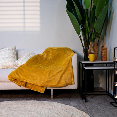 Koc flanelowy 200x150cm (pomarańczowy)