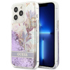 Guess Liquid Glitter Flower - iPhone 13 Pro tok (lila)