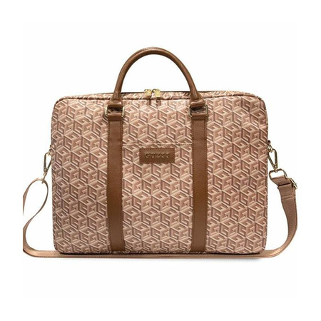 Guess GCube Stripes Computer Bag - brašna na 16" notebook (hnědá)