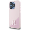Karl Lagerfeld Silicone Shadow Metal Initial MagSafe - Hülle für iPhone 15 Pro Max (rosa)