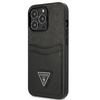 Guess Saffiano Double Card Triangle - Etui iPhone 13 Pro Max (czarny)