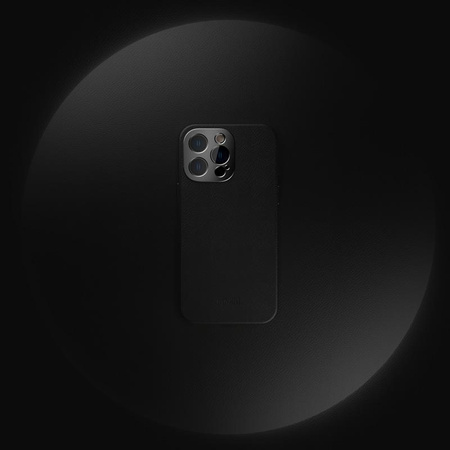 Moshi Napa Slim MagSafe - Bőr tok iPhone 14 Pro készülékhez (éjfekete)