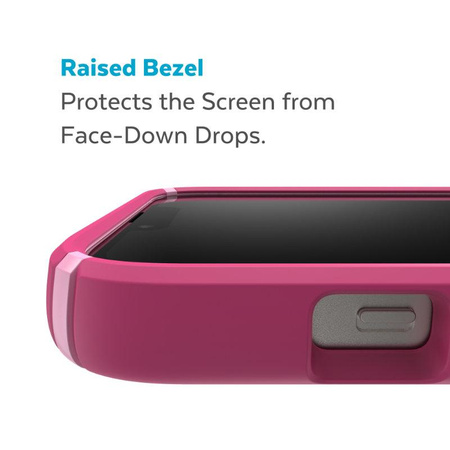 Speck Presidio2 Pro - Antibacterial iPhone 15 Plus / 14 Plus Case (Digitalpink / Blossompink / White)