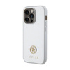 Guess 4G Strass Metal Logo - Coque iPhone 15 Pro Max (argent)