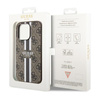 Guess 4G Gedruckte Streifen MagSafe - iPhone 14 Pro Tasche (Braun)