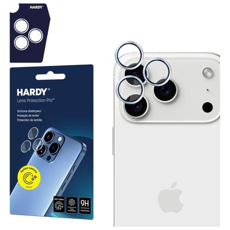 3mk HARDY Lens Protection Pro - Sklo na objektiv fotoaparátu iPhone 17 Pro / iPhone 17 Pro Max (Silver)
