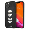 Karl Lagerfeld Saffiano Karl & Choupette Embossed Heads - Etui iPhone 13 (czarny)