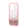 Karl Lagerfeld Liquid Glitter Big Logo Case - Hülle für iPhone 14 Pro (Rosa)