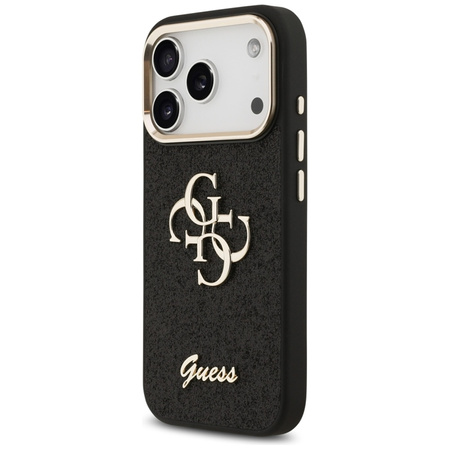 Guess Fixed Glitter Big 4G Metal Frame - Hülle iPhone 17 Pro (schwarz)