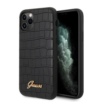 Guess Croco tok - iPhone 11 Pro tok (fekete)