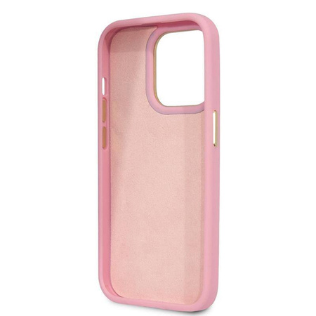 Guess Croco Collection - Case for iPhone 14 Pro (Pink)