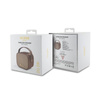 Guess Mini Bluetooth hangszóró 4G bőr logóval és szíjjal - Bluetooth hangszóró V5.3 (barna)