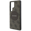 Guess 4G Round Patch Classic Logo MagSafe - étui pour Samsung Galaxy S25 Ultra (marron)