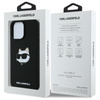 Karl Lagerfeld Silicone Choupette Head Print Étui MagSafe - iPhone 16 Pro (noir)