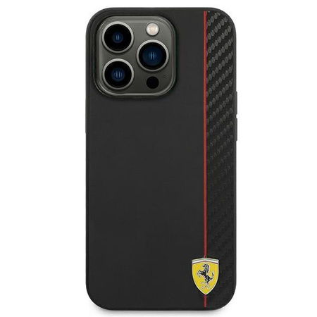 Ferrari Carbon - iPhone 14 Pro Tasche (Schwarz)
