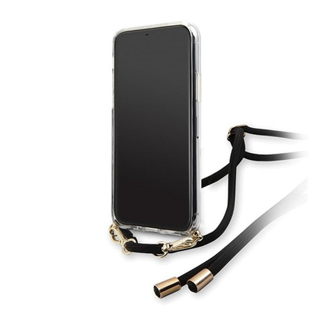 Guess 4G Gradient Hard Case - Tasche mit abnehmbarem Schlüsselband iPhone 11 Pro (Schwarz)