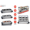 Alpina - Réchauffeur d'aliments, bemar 3x1.25 l puissance 200W acier inoxydable