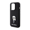 Karl Lagerfeld Silicone Ikonik Metal Pin - pouzdro pro iPhone 15 Pro Max (černé)