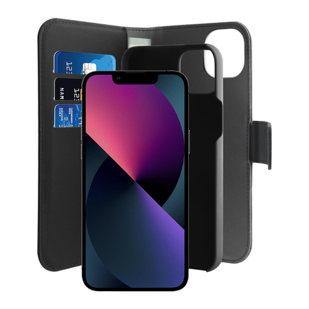 PURO Wallet Detachable - pouzdro 2 v 1 pro iPhone 14 / 13 (černé)