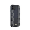DKNY Leather Checkered Mono Pattern MagSafe - Hülle für iPhone 11 (Schwarz)