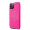 Guess Slilicon 4G Tone on Tone Logo - Etui iPhone 11 Pro (Fuchsia)