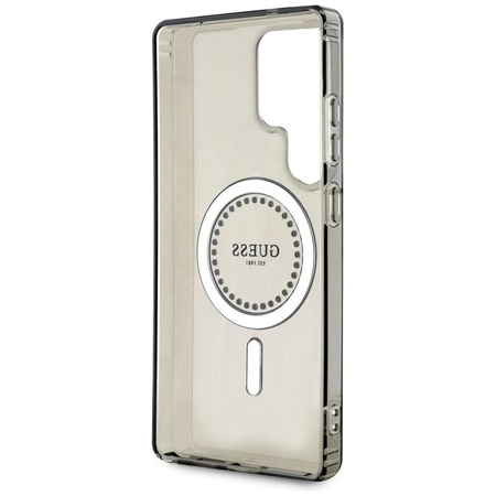Guess Rhinestones Printed Classic Logo MagSafe - Etui do Samsung Galaxy S25 Ultra (czarny)