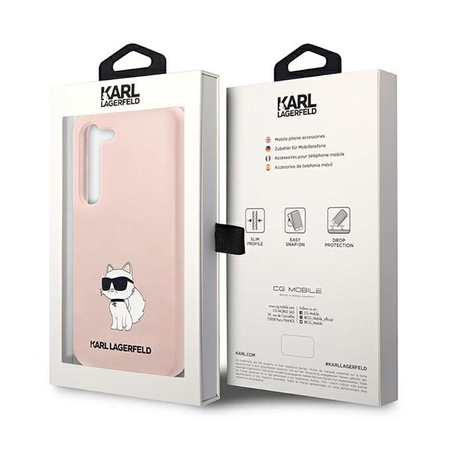 Karl Lagerfeld szilikon NFT Choupette - Samsung Galaxy S23 tok (rózsaszín)