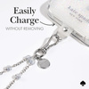 Kate Spade New York Universal Telefon Charm Wristlet - Universal Telefon Lanyard (Dazzle Kette Silber)