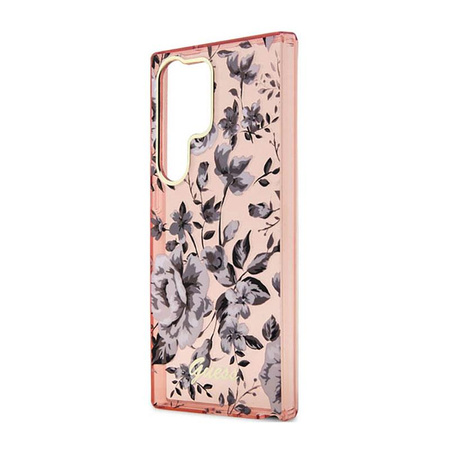 Guess Flower Collection - Case for Samsung Galaxy S23 Ultra (Pink)