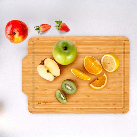Alpina - Schneidebrett aus Bambusholz, 36 x 26 cm