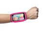 PURO Running Band - univerzální běžecký náramek pro smartphony s úhlopříčkou max. 4,3" + kapsa na klíče (růžová)