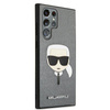 Karl Lagerfeld Saffiano Ikonik Karl`s Head - Etui Samsung Galaxy S22 Ultra (srebrny)