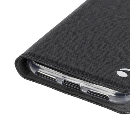 Krusell Malmo 4 Card Foliocase - pouzdro na iPhone X s přihrádkami na karty + stojánek (černé)