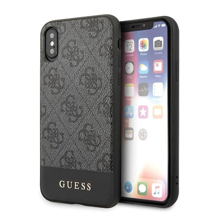 Guess 4G Bottom Stripe Collection - iPhone Xs / X tok (szürke)