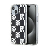 DKNY IML Checkered Mono Pattern - tok iPhone 15 Plus / 14 Plus készülékhez (fekete)