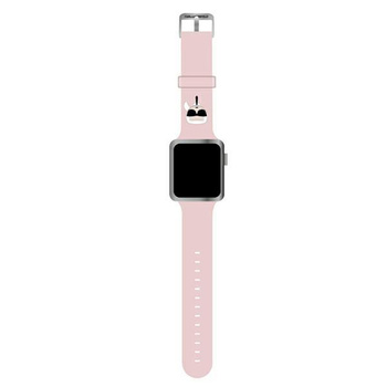 Karl Lagerfeld Silikon Karl Head - Armband für Apple Watch 42/44/45 mm (rosa)