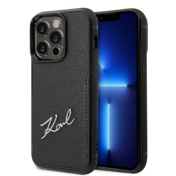 Karl Lagerfeld Signature Logo Cardslot - iPhone 14 Pro Case (black)