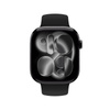 Crong Liquid - Armband für Apple Watch 44/45/46/49 mm (schwarz)