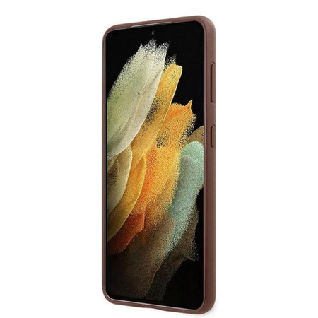 Guess 4G Metal Logo - Etui Samsung Galaxy S21 + (marron)