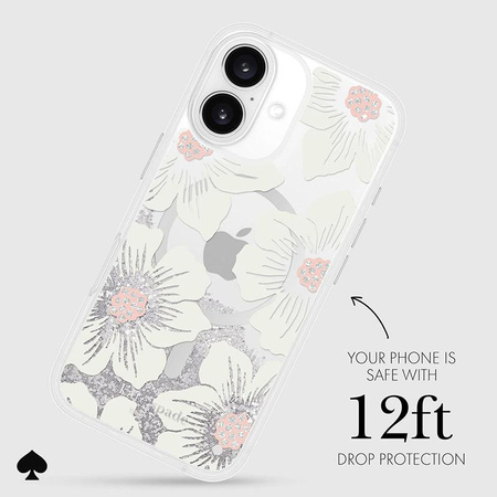 Kate Spade New York Liquid Glitter MagSafe - Case for iPhone 16 (Hollyhock Floral)