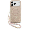 Guess IML Flowers Electro Pearl Strap MagSafe - Pouzdro iPhone 17 Pro Max (růžový)