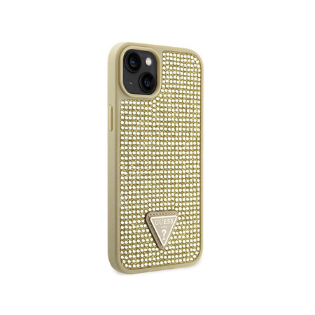 Guess Rhinestone Triangle - Hülle für iPhone 14 (Gold)