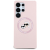 Karl Lagerfeld Silicone Double Heads And Circle MagSafe - Case for Samsung Galaxy S25 Ultra (Pink)