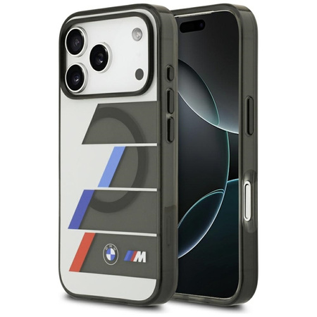 BMW M IML Metal Buttons Tricolor Lines MagSafe - Case iPhone 17 Pro Max (anthracite)