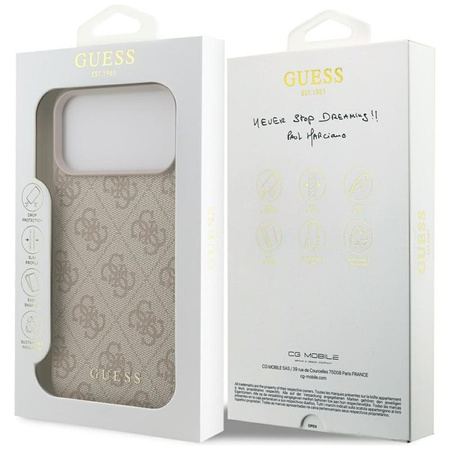 ETUI DO IPHONE 17 PRO MAX RÓŻOWE GUESS CLASSIC ORYGINALNE ELEGANCKIE CASE