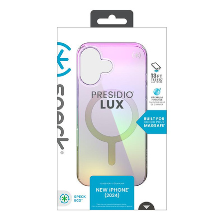 Speck Presidio2 Lux MagSafe - iPhone 16 Tasche (Erstaunlich Lila / Klar)