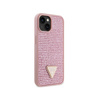 Guess Rhinestone Triangle - Hülle für iPhone 14 Plus (Pink)