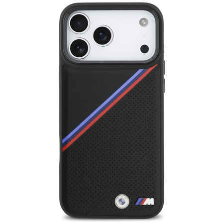 BMW M Tricolor Metal Logo MagSafe - iPhone 17 Pro Max Case (Black)