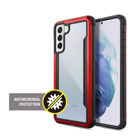 X-Doria Raptic Shield - Samsung Galaxy S21+ Aluminiumgehäuse (antimikrobieller Schutz) (Rot)